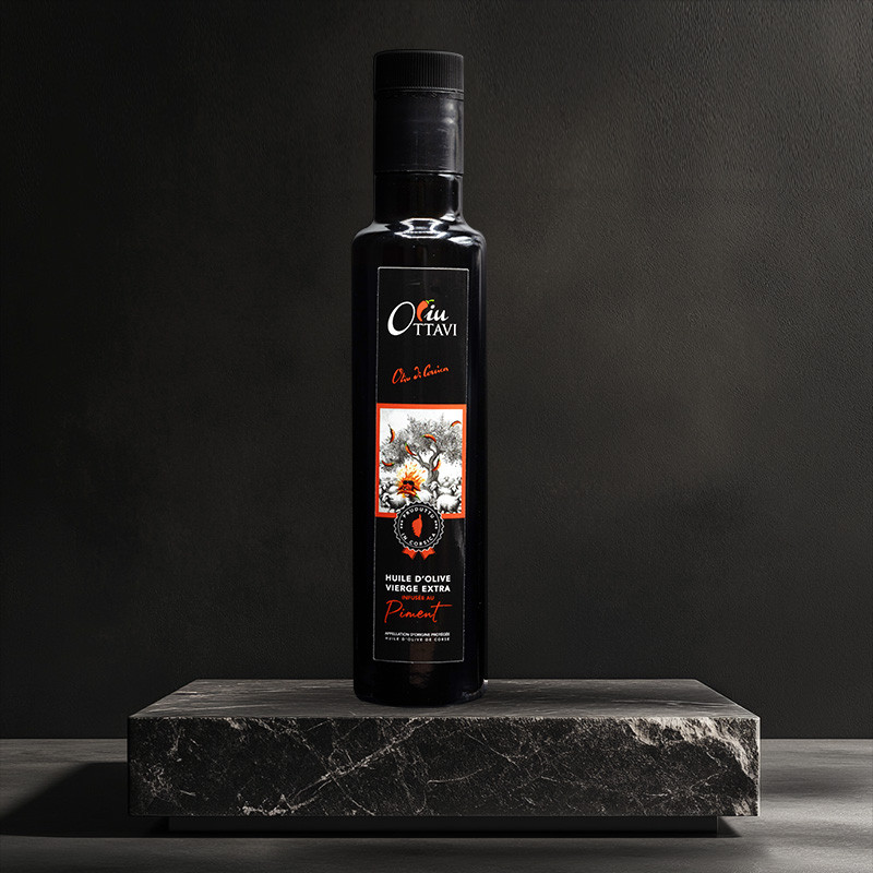 Huile d'olive infusée au piment