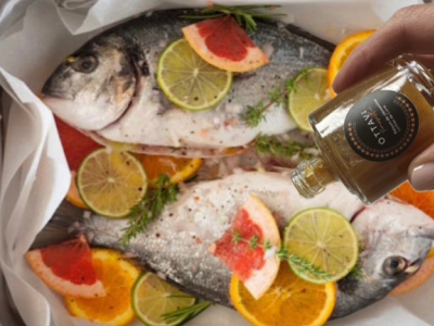 Daurades rôties au vinaigre de clémentine 