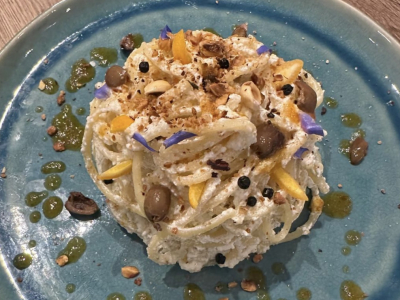 Spaghettis au brocciu 